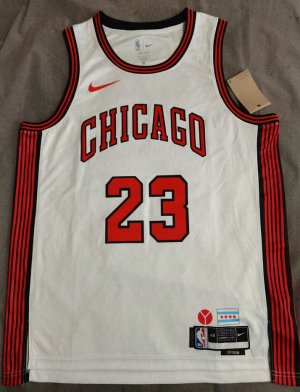 NBA 23 Jordan Bulls 22-23 city Maillot blanc imprimé